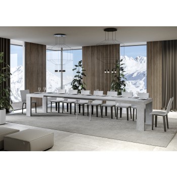 Roxell Table - Mesa extensible 90x130/390 cm Roxell Blanco Fresno