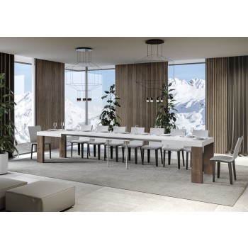 Roxell Table - Mesa extensible 90x130/390 cm Roxell Blanco Fresno