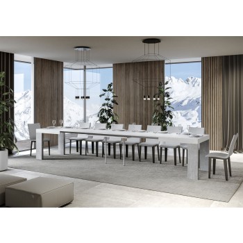 Roxell Table - Mesa extensible 90x130/390 cm Roxell Blanco Fresno