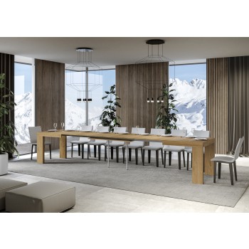 Roxell Table - Mesa extensible 90x130/390 cm Roxell Blanco Fresno