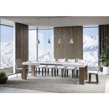 Roxell Table - Mesa extensible 90x160/264 cm Roxell Blanco Fresno