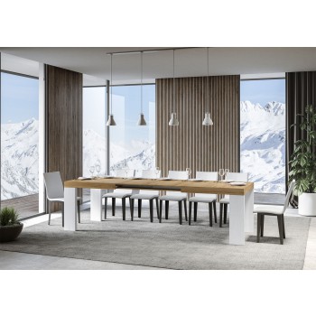 Roxell Table - Mesa extensible 90x160/264 cm Roxell Blanco Fresno