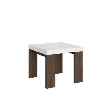 Roxell Table - Mesa extensible 90x90/246 cm Roxell Blanco Fresno