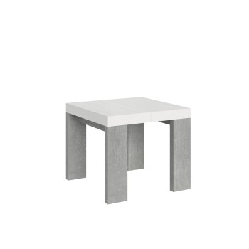 Roxell Table - Mesa extensible 90x90/246 cm Roxell Blanco Fresno