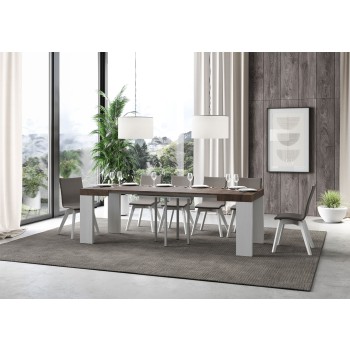 Roxell Table - Mesa extensible 90x90/246 cm Roxell Blanco Fresno