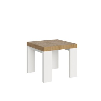 Roxell Table - Mesa extensible 90x90/246 cm Roxell Blanco Fresno