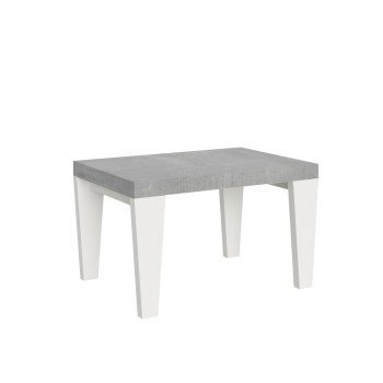 Mesa Spimbo Mix - Mesa extensible 90x130/234 cm Tapa Spimbo Mix Fresno Blanco - Patas Nogal