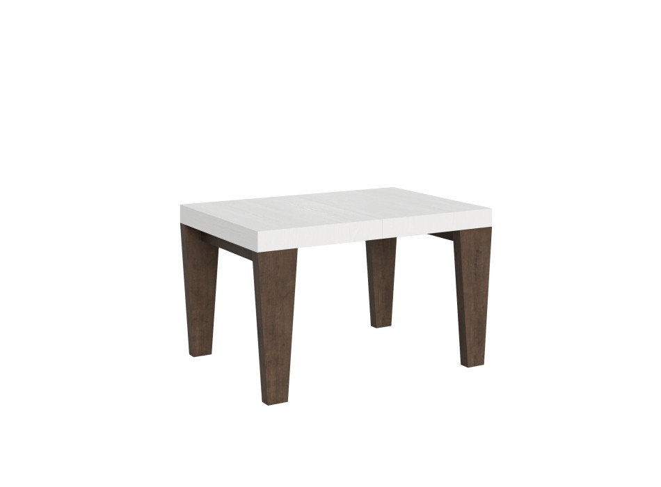 Mesa Spimbo Mix - Mesa extensible 90x130/234 cm Tapa Spimbo Mix Fresno Blanco - Patas Nogal