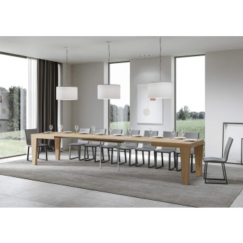 Mesa Spimbo - Mesa extensible 90x130/390 cm Spimbo Fresno Blanco