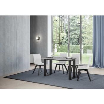 Tecno Double Table - Mesa abatible 120/200x45/90 cm Tecno Double Oak Nature estructura Antracita