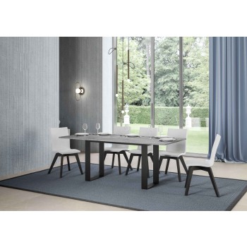 Tecno Double Table - Mesa abatible 120/200x45/90 cm Tecno Double Oak Nature estructura Antracita