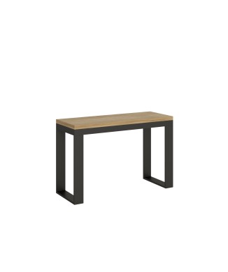 Tecno Double Table - Mesa abatible 120/200x45/90 cm Tecno Double Oak Nature estructura Antracita