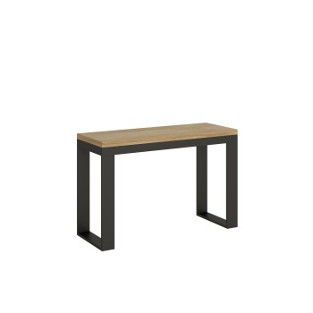 Tecno Double Table - Mesa abatible 120/200x45/90 cm Tecno Double Oak Nature estructura Antracita