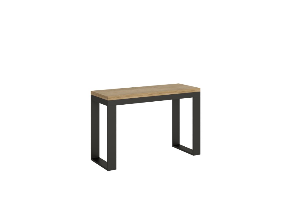 Tecno Double Table - Mesa abatible 120/200x45/90 cm Tecno Double Oak Nature estructura Antracita