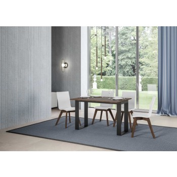 Tecno Double Table - Mesa abatible 120x45/90 cm Tecno Double Oak Nature estructura Antracita