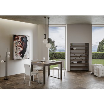 Mesa Tecno Premium - Mesa extensible 90x130/234 cm Estructura Tecno Premium Fresno Blanco Antracita