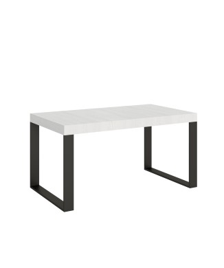 Mesa Tecno Premium - Mesa extensible 90x160/264 cm Estructura Tecno Premium Fresno Blanco Antracita