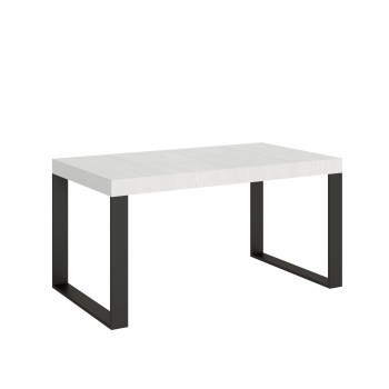 Mesa Tecno Premium - Mesa extensible 90x160/264 cm Estructura Tecno Premium Fresno Blanco Antracita