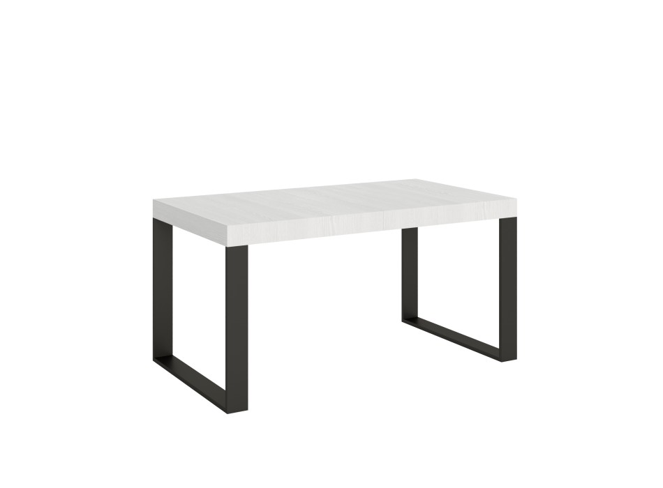 Mesa Tecno Premium - Mesa extensible 90x160/264 cm Estructura Tecno Premium Fresno Blanco Antracita