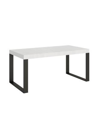 Mesa Tecno Premium - Mesa extensible 90x180/284 cm Estructura Tecno Premium Fresno Blanco Antracita