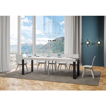 Mesa Tecno Premium - Mesa extensible 90x90/246 cm Tecno Premium Fresno Blanco