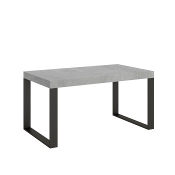 Mesa Tecno - Mesa extensible 90x160/264 cm Estructura Tecno Fresno Blanco Antracita