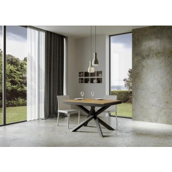 Mesa Volantis Evolution Estructura Antracita - Mesa extensible 90x120/224 cm Volantis Evolution Estructura Antracita Fresno Blanco