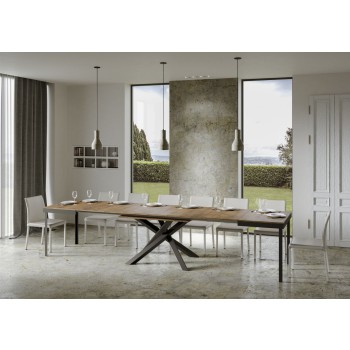 Mesa Volantis Evolution Estructura Antracita - Mesa extensible 90x160/420 cm Volantis Evolution Estructura Antracita Fresno Blanco