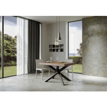 Mesa Volantis Premium Estructura Antracita - Mesa extensible 90x120/224 cm Volantis Premium Estructura Antracita Fresno Blanco