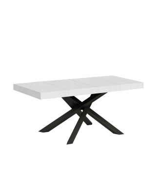 Mesa Volantis Premium Estructura Antracita - Mesa extensible 90x130/234 cm Volantis Premium Estructura Antracita Fresno Blanco