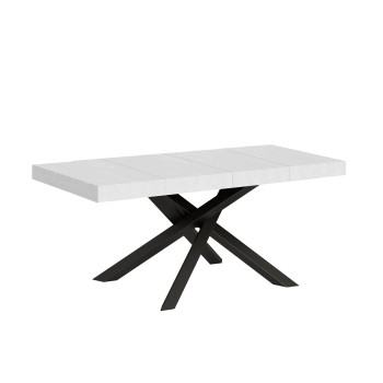 Mesa Volantis Premium Estructura Antracita - Mesa extensible 90x130/234 cm Volantis Premium Estructura Antracita Fresno Blanco