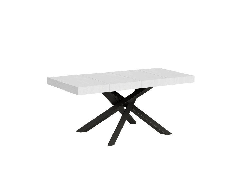 Mesa Volantis Premium Estructura Antracita - Mesa extensible 90x130/234 cm Volantis Premium Estructura Antracita Fresno Blanco