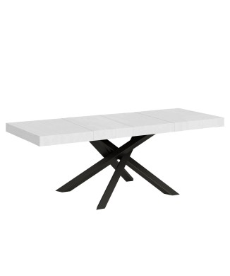 Mesa Volantis Premium Estructura Antracita - Mesa extensible 90x160/264 cm Volantis Premium Estructura Antracita Fresno Blanco