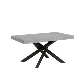 Mesa Volantis Estructura Antracita - Mesa extensible 90x160/264 cm Volantis Estructura Antracita Fresno Blanco