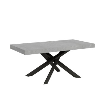 Mesa Volantis Estructura Antracita - Mesa extensible 90x180/440 cm Volantis Estructura Antracita Fresno Blanco